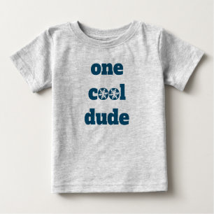 T-shirt Pour Bébé Gray Un Cool Dude Snowflake