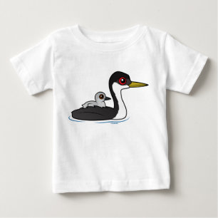 T-shirt Pour Bébé Grèbe occidental de Birdorable avec le bébé