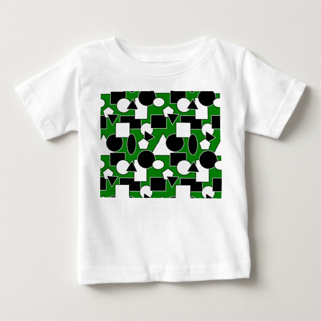 T-shirt Pour Bébé Green Bauhaus Collage (Devant)