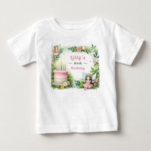 T-shirt Pour Bébé Green Pastel Fairy Anniversaire -