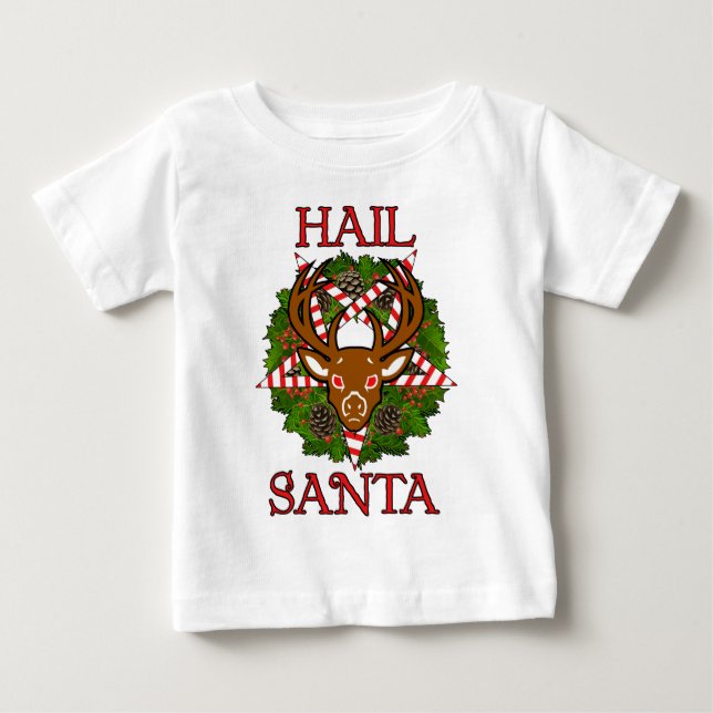 T-shirt Pour Bébé Grêle Père Noël (Devant)