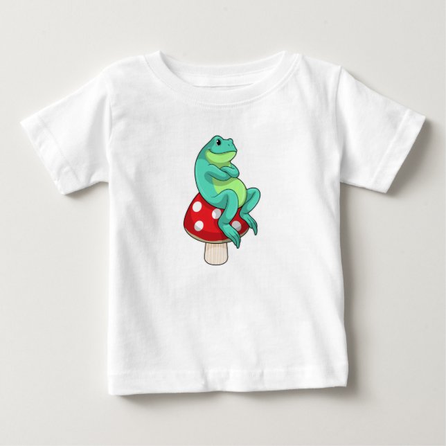 T-shirt Pour Bébé Grenouille au champignon (Devant)