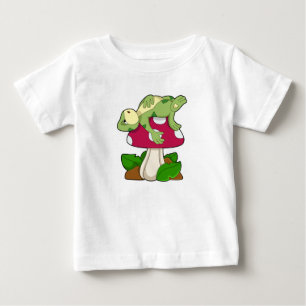 T-shirt Pour Bébé Grenouille au coucher du champignon
