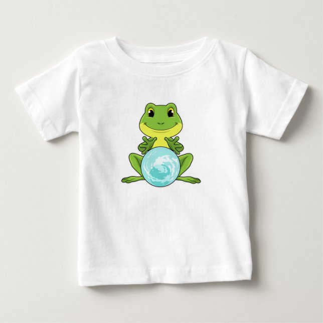 T-shirt Pour Bébé Grenouille avec boule de cristal (Devant)