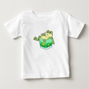 T-shirt Pour Bébé Grenouille avec verre de jus