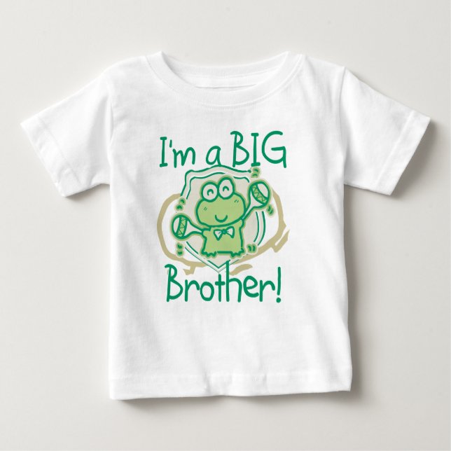 T-shirt Pour Bébé Grenouille Big Brother (Devant)
