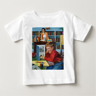 T-shirt Pour Bébé Grenouille dans la bibliothèque