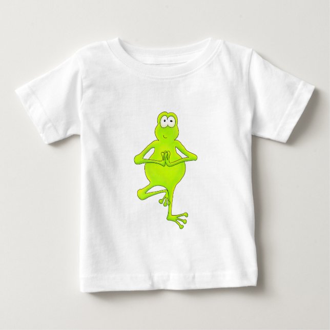 T-shirt Pour Bébé Grenouille d'arbre de yoga (Devant)