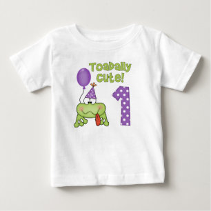 T-shirt Pour Bébé Grenouille mignonne aujourd'hui 1er anniversaire