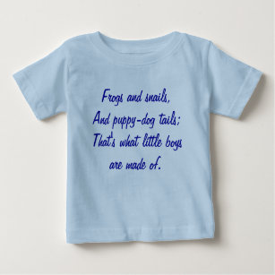 T-shirt Pour Bébé Grenouilles et escargots, et queues de chiot ;