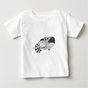 T-shirt Pour Bébé Griffonnage principal de Zenstyle d'éléphant