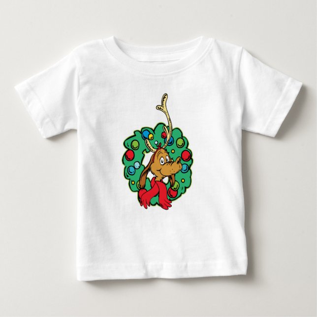 T-shirt Pour Bébé Grille | Max Christmas Wreath (Devant)