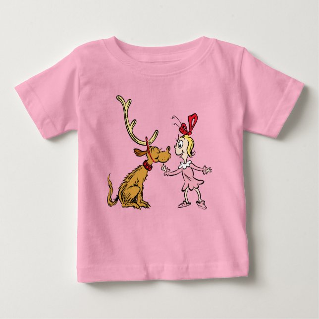 T-shirt Pour Bébé Grille | Max & Cindy Lou Qui (Devant)