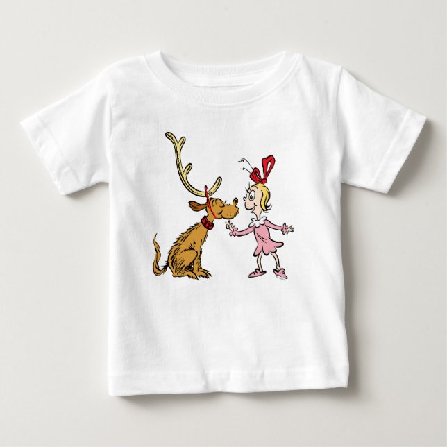 T-shirt Pour Bébé Grille | Max & Cindy Lou Qui (Devant)