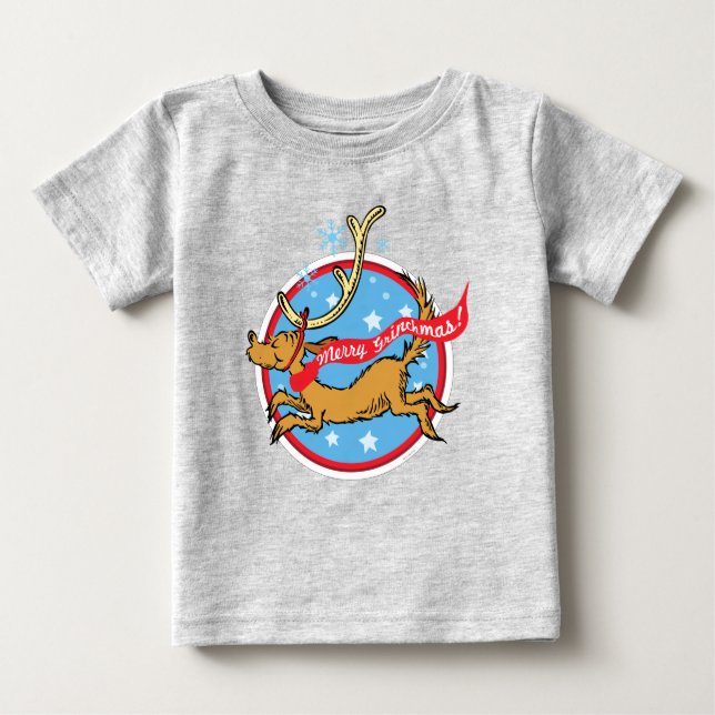 T-shirt Pour Bébé Grille | Max Merry Grinchmas ! (Devant)