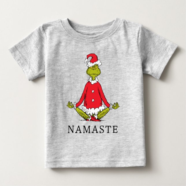 T-shirt Pour Bébé Grille | Namaste Santa Claus (Devant)