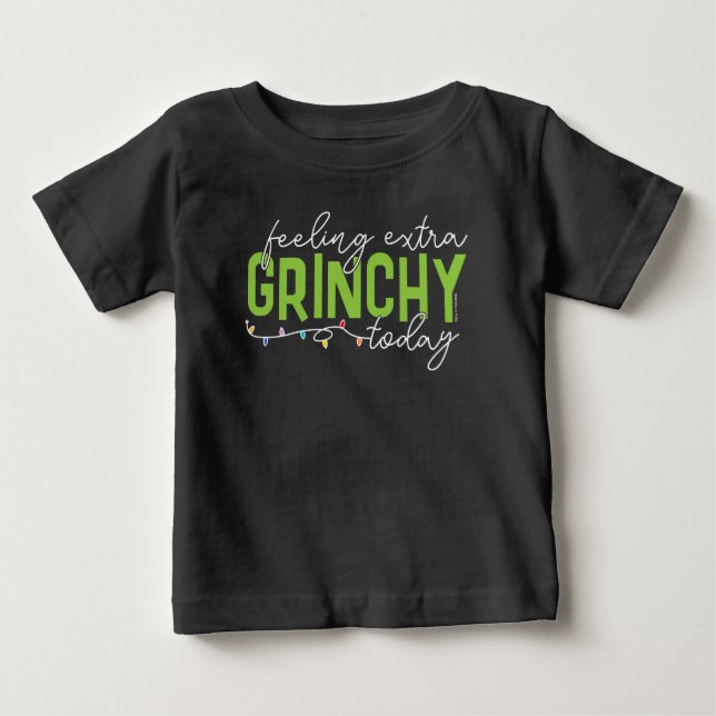 T-shirt Pour Bébé Grille | Sentiment De Grinchy Supplémentaire Aujou (Devant)