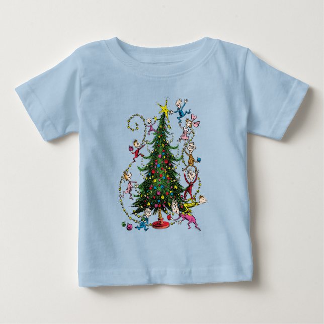 T-shirt Pour Bébé Grinch classique | Arbre de Noël (Devant)