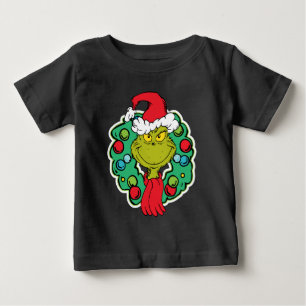 T-shirt Pour Bébé Grinch Couronne de Noël