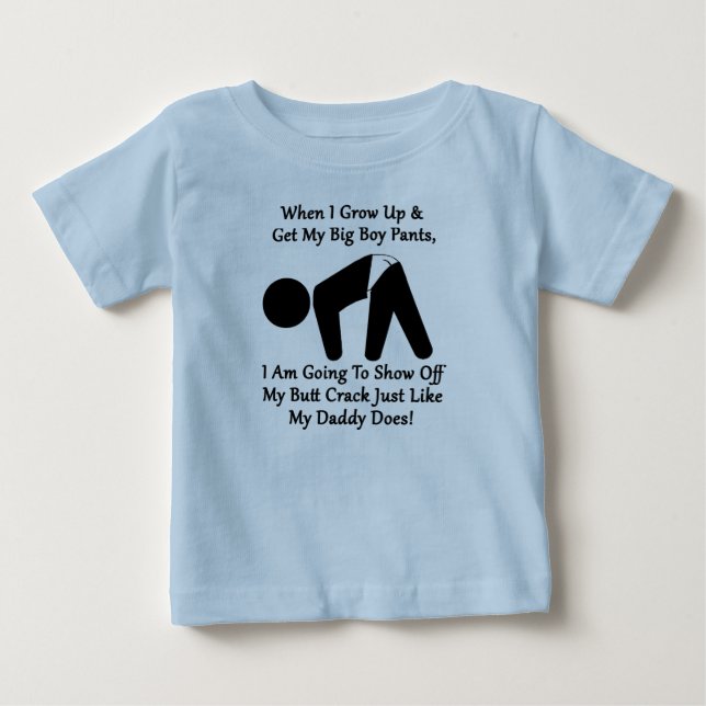 T-shirt Pour Bébé Gros Garçon Beurre Pantalon Pantalon Toddler Tee (Devant)