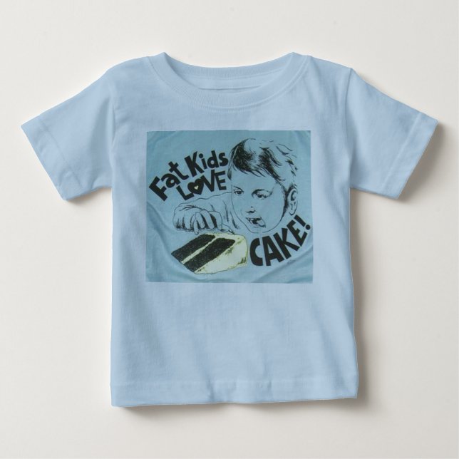 T-shirt Pour Bébé Gros gâteau d'amour d'enfants (Devant)