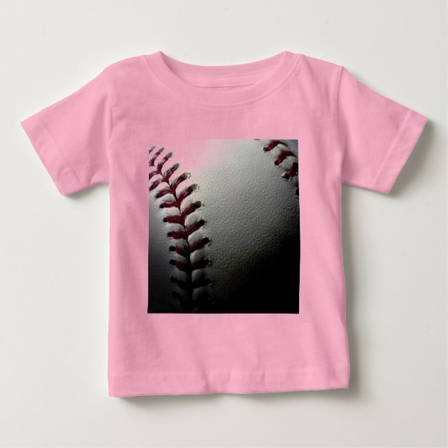 T-shirt Pour Bébé Gros plan de base-ball (Devant)