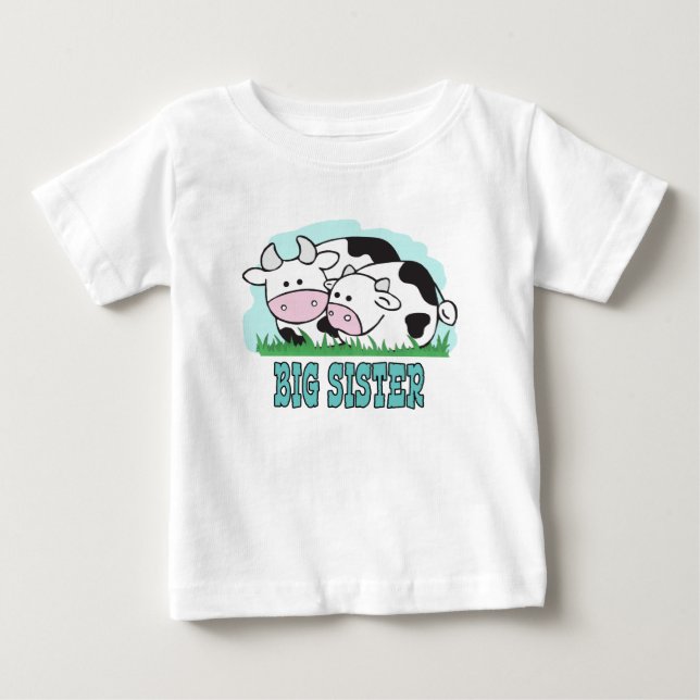 T-shirt Pour Bébé Grosse Soeur des vaches mures (Devant)