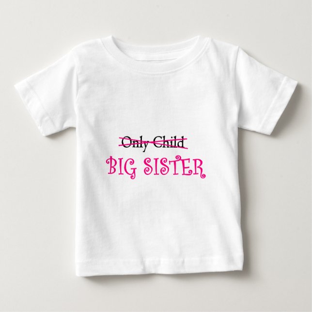 T-shirt Pour Bébé Grosse Soeur drôle en rose (Devant)