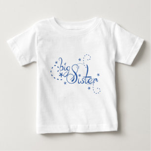 T-shirt Pour Bébé Grosse Soeur Swirl Design