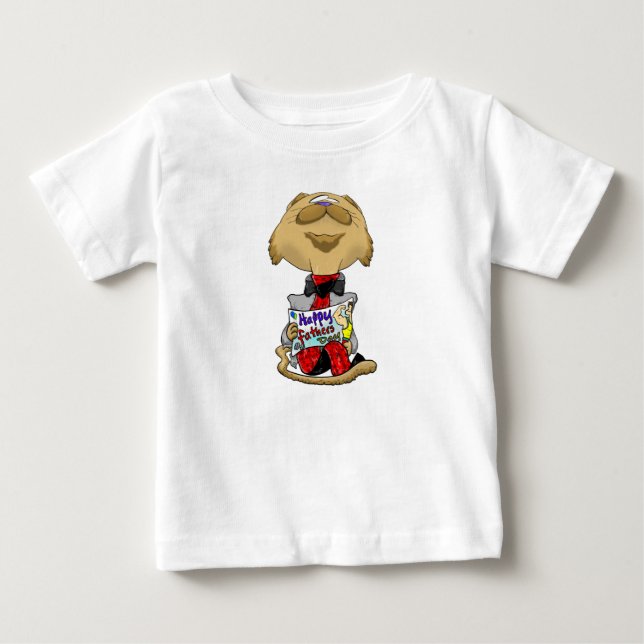 T-shirt Pour Bébé Grosse tête Fête des pères (Devant)