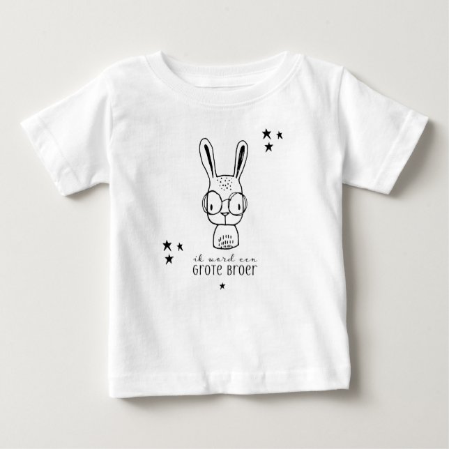 T-shirt Pour Bébé Grossesse: Je deviens un grand frère (Devant)