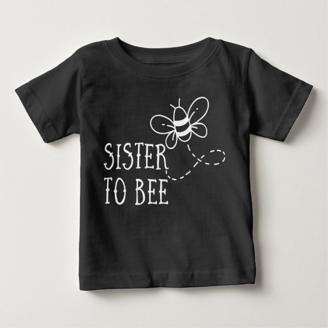 T-shirt Pour Bébé Grossesse: Sister to Bee (Devant)