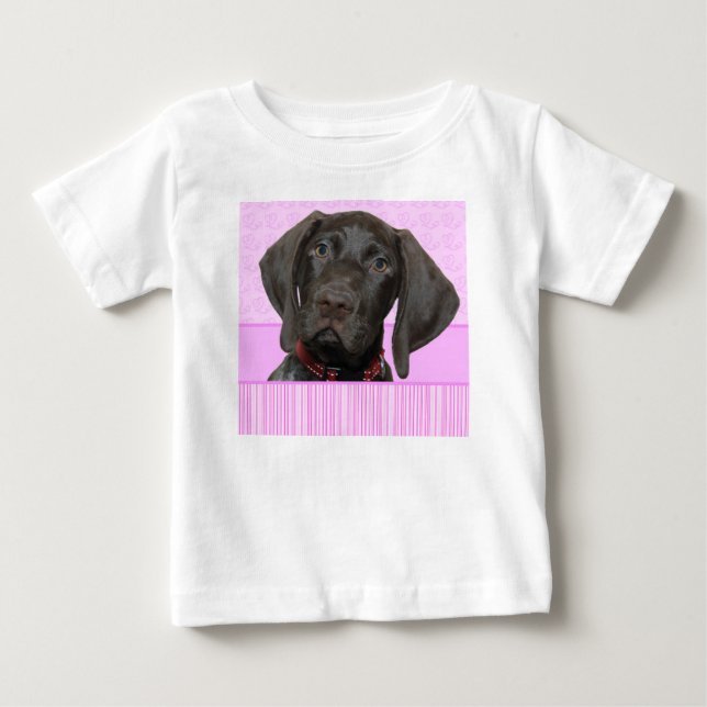 T-shirt Pour Bébé Grossy Grizzly chiot fille (Devant)