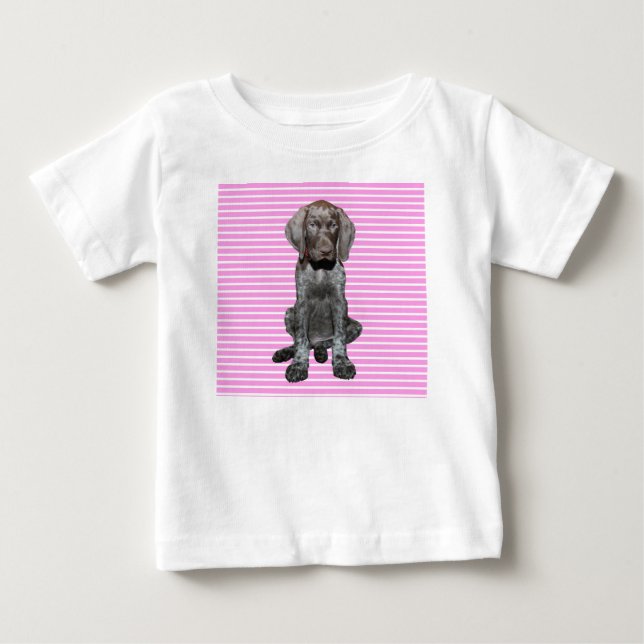 T-shirt Pour Bébé Grossy Grizzly chiot fille (Devant)