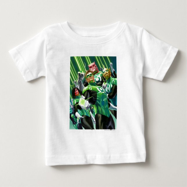 T-shirt Pour Bébé Groupe de Lanternes Vertes (Devant)