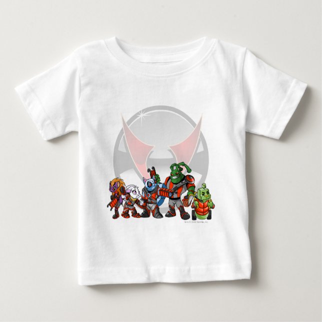 T-shirt Pour Bébé Groupe de station spatiale de Virtupets d'équipe (Devant)