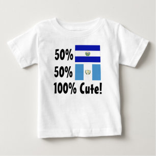 T-shirt Pour Bébé Guatémaltèque de 50% Salvadorien 50% 100% mignon