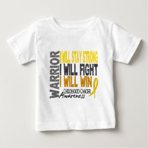 T-shirt Pour Bébé Guerrier de Cancer d'enfance