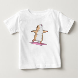 T-shirt Pour Bébé Guinéen Cochon Yoga Méditation Fitness
