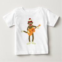 Guitare acoustique de singe de chaussette