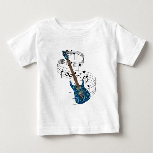 T-shirt Pour Bébé Guitare électrique (Devant)