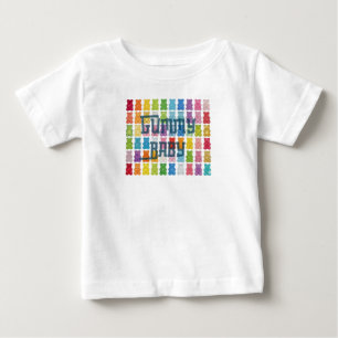 T-shirt Pour Bébé "Gummy Baby" Motif Coloré de Bonbons Arc-en-ciel N