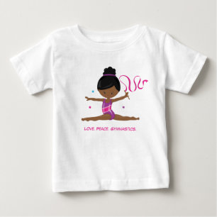 T-shirt Pour Bébé Gymnaste-Africain-Américain
