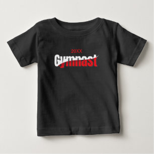 T-shirt Pour Bébé Gymnastique - Gymnaste Abstrait Word Art Swish