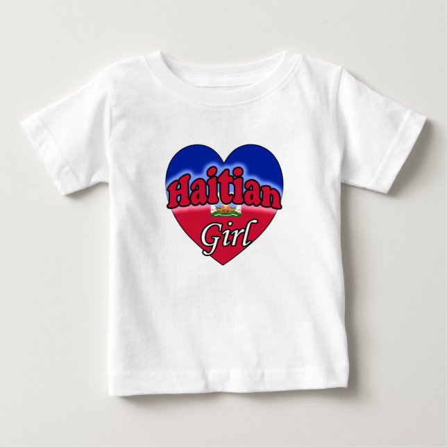 T-shirt Pour Bébé Haitian Girl (Devant)