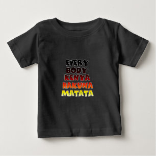 T-shirt Pour Bébé Hakuna Matata coloré : Une fête kenyane