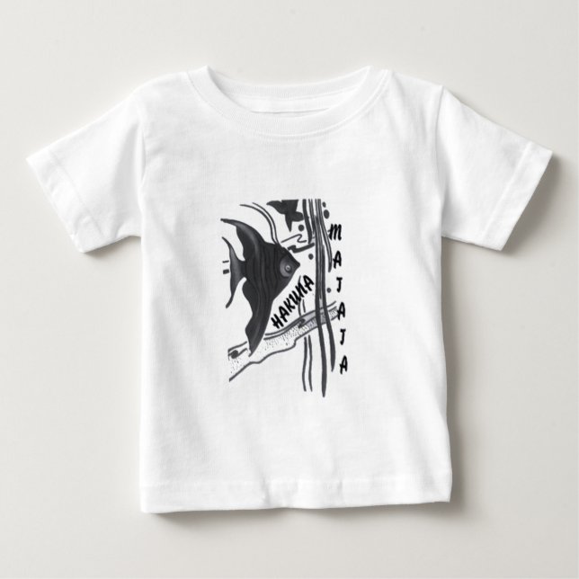 T-shirt Pour Bébé Hakuna Matata Fish Art Imprimer (Devant)