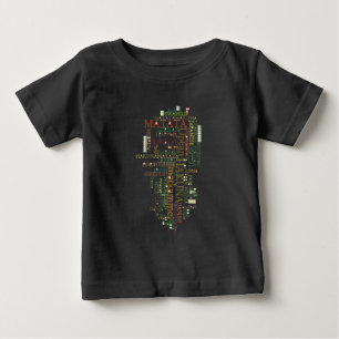 T-shirt Pour Bébé Hakuna Matata Global Word Cloud Art