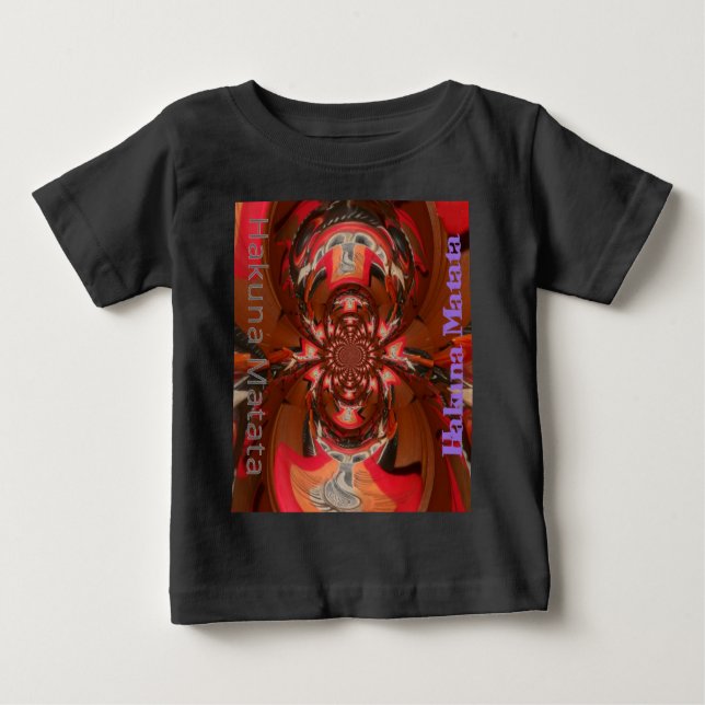 T-shirt Pour Bébé Hakuna Matata Halloween Masque Kaleidoscope Abstra (Devant)