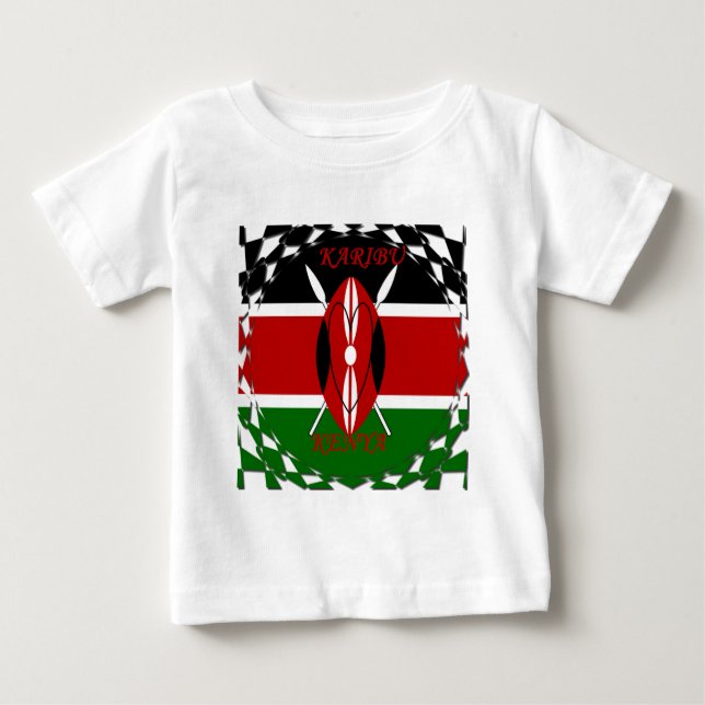 T-shirt Pour Bébé Hakuna matata Karaibu Kenya (Devant)
